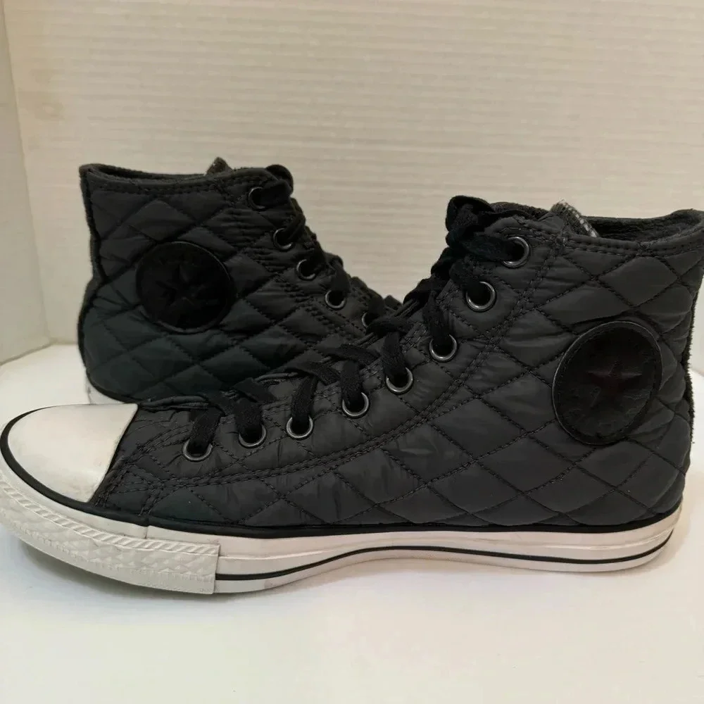 Converse All Star Chuck Taylor Black Quilted Lined Unisex Sneakers